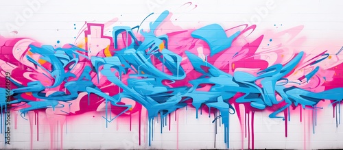 Abstract pink and blue graf...
