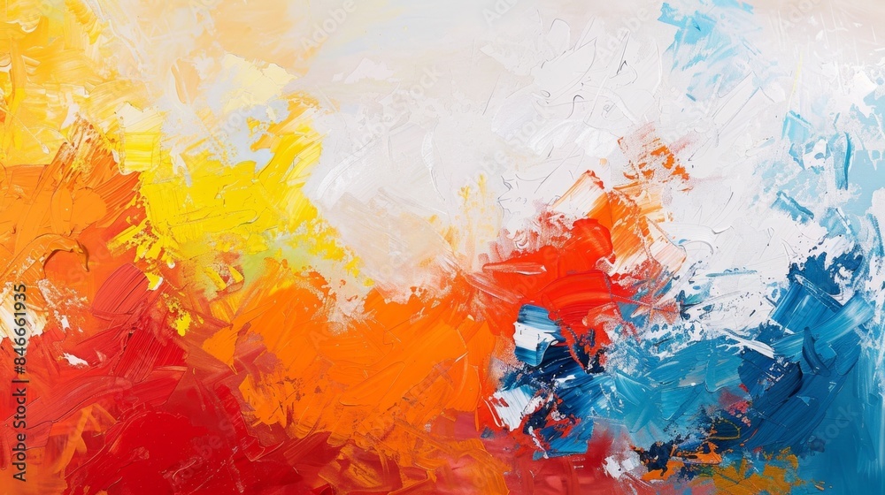 Vibrant Abstract Art Painting with Dynamic Colors, Generative AI Vibrant Abstract Art Painting with Dynamic Colors, Generative AI