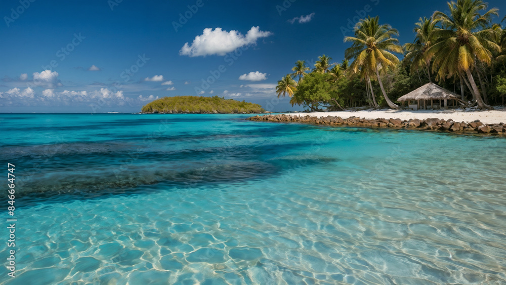 Fototapeta premium beach with trees