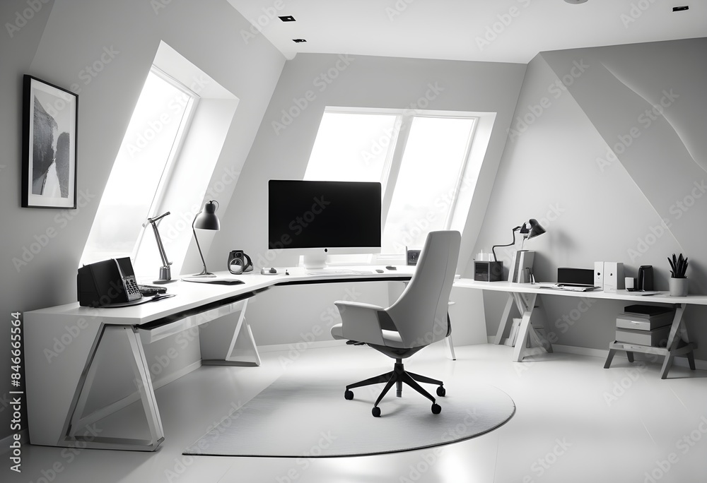 minimalist interior design style futuristic home office sleek furniture state of the art technology minimalist interior design style futuristic home office sleek furniture state of the art technology