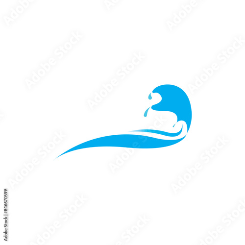 Water wave icon vector illustration.