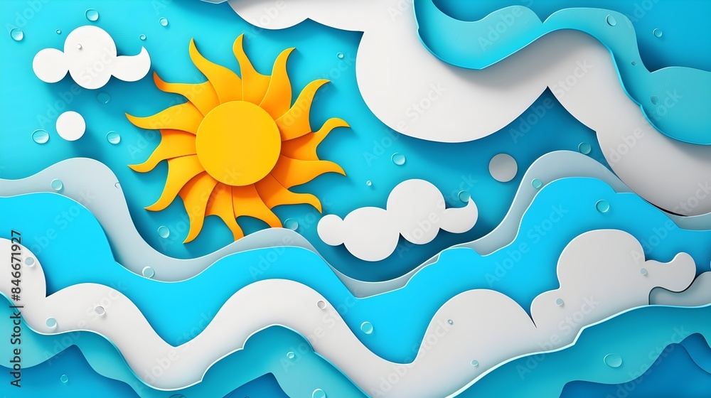 Minimal Papercut Sun and Ozone Layer Blocking Harmful UV Rays Minimal Papercut Sun and Ozone Layer Blocking Harmful UV Rays