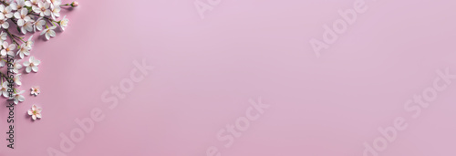 Pink Background with Cherry Blossoms