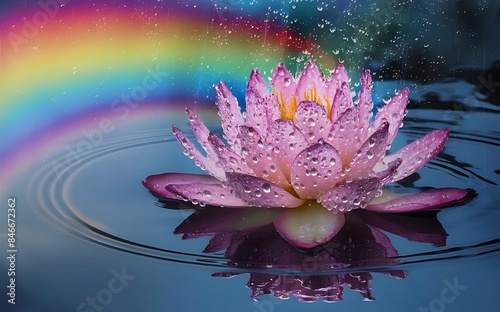 pink water lily