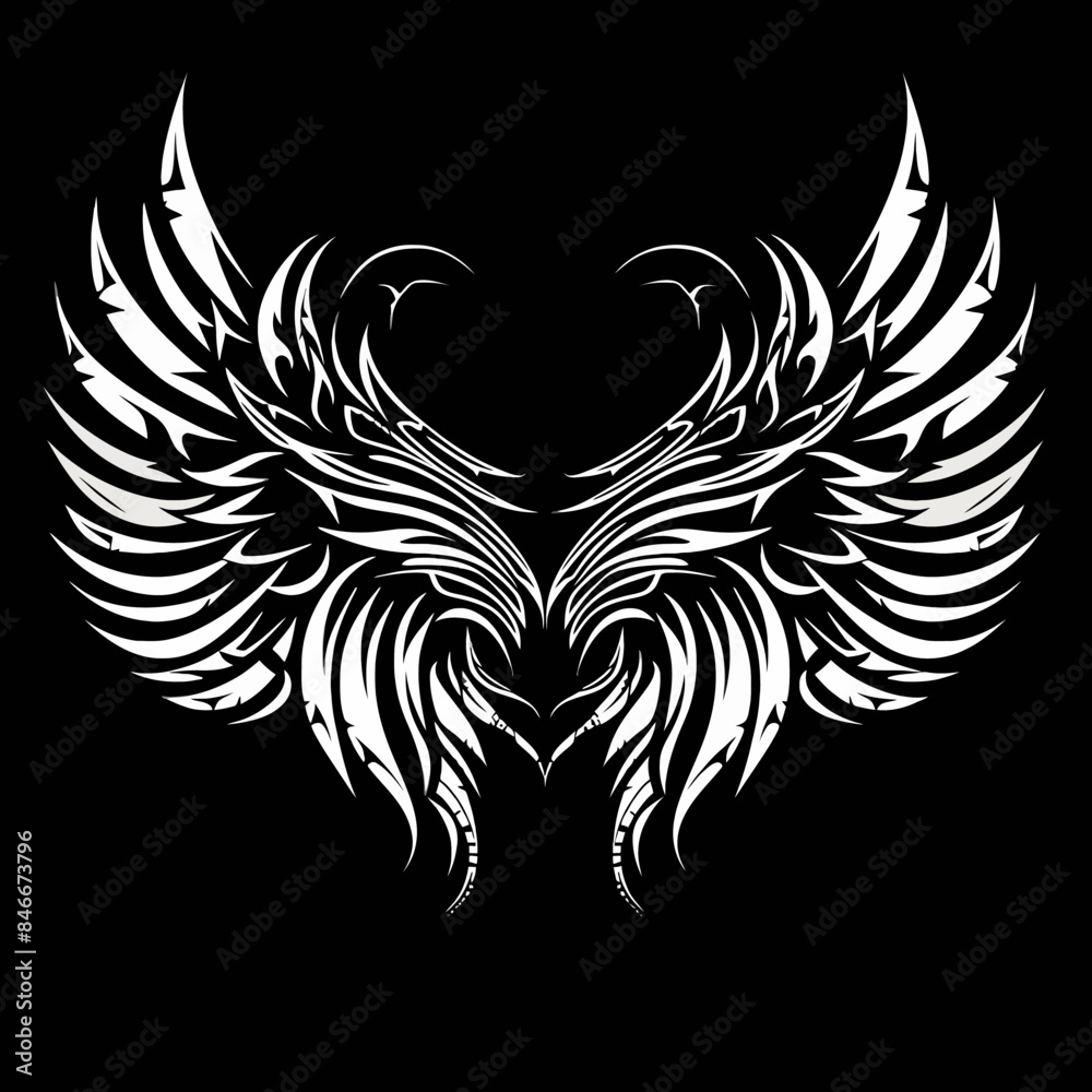 Fototapeta premium tribal vector wings isolated