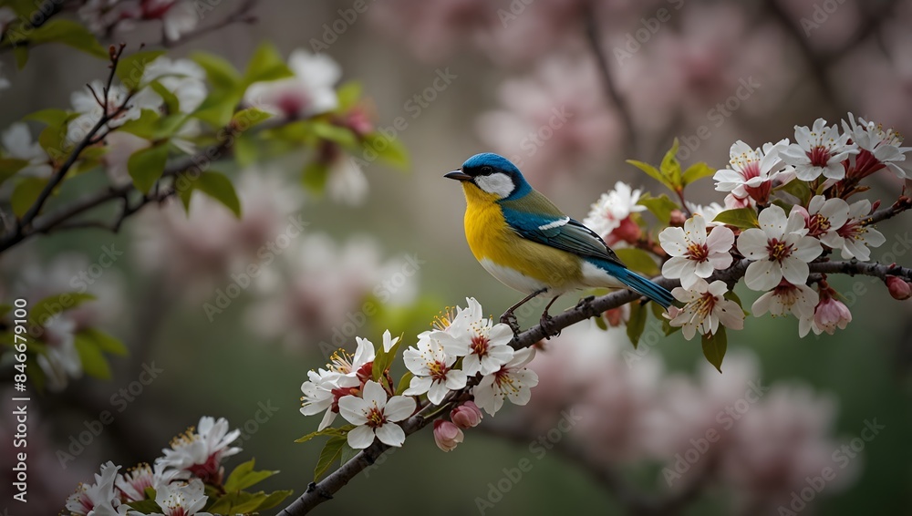 The symphony of bird songs echoing through the blossoming trees ai_generated The symphony of bird songs echoing through the blossoming trees ai_generated