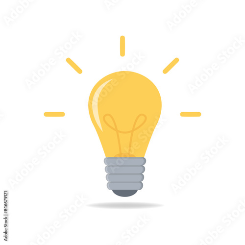 Obraz na płótnie Light bulb flat design vector graphics w salonie