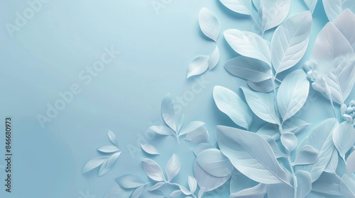 Brand strategy presentation on light blue background