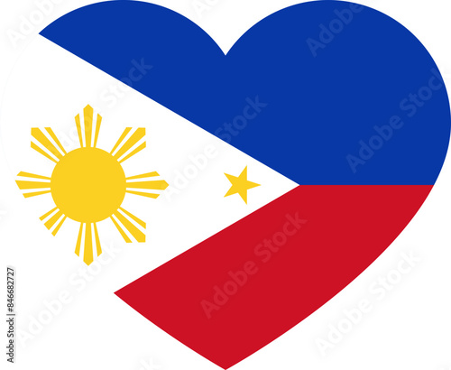 Free Download Heart icon inside Philippines flag - GFXLoad