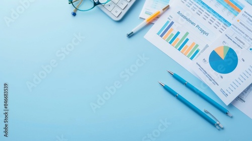 HR policy presentation on light blue background