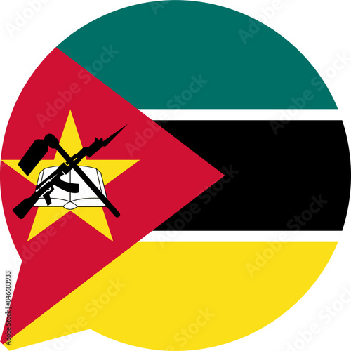 Chat Icon on Mozambique flag