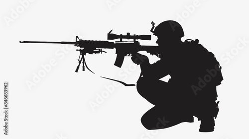 Sniper Targetman Military Silhouette