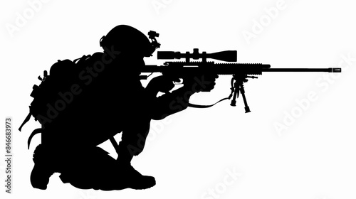 Sniper Targetman Military Silhouette