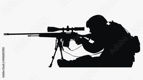 Sniper Targetman Military Silhouette