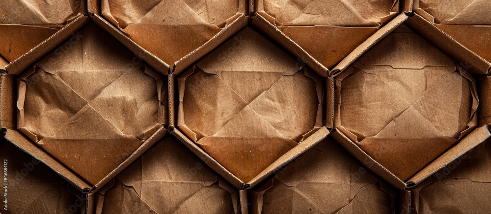 Fototapeta premium Brown carton material used in the paper production process 