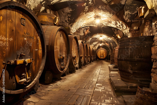 Hungarian Wine Cellar Barrels