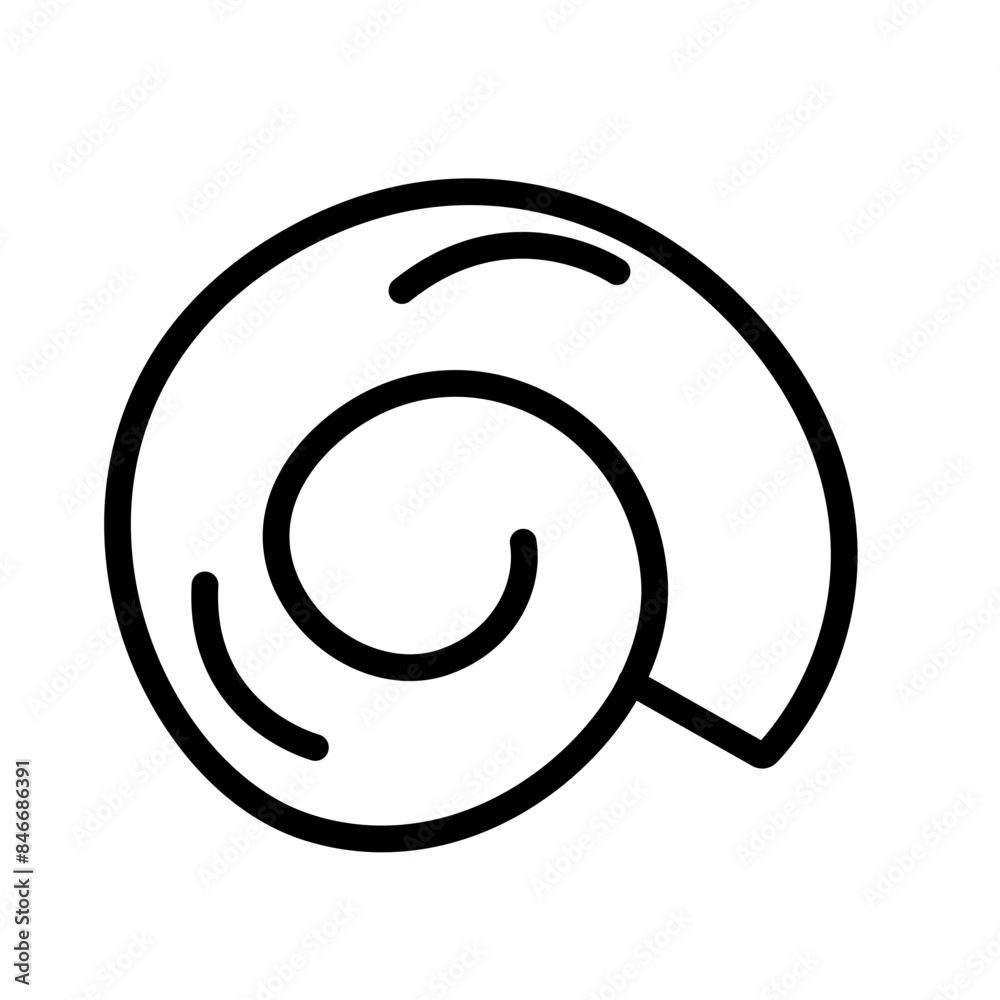 Rounded Shell Icon Perfect for Beach and Marine Themes Rounded Shell Icon Perfect for Beach and Marine Themes