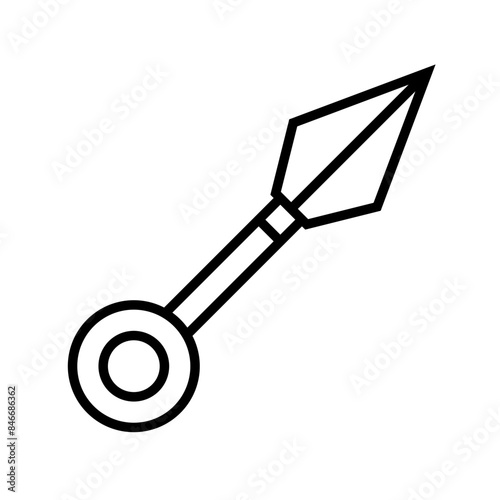 Kunai Throwing Knife Icon Ideal for Martial Arts and Weapon Designs