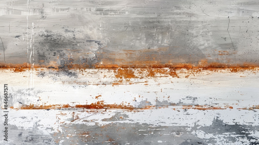 Obraz premium Brown horizontal streak on gray and white background