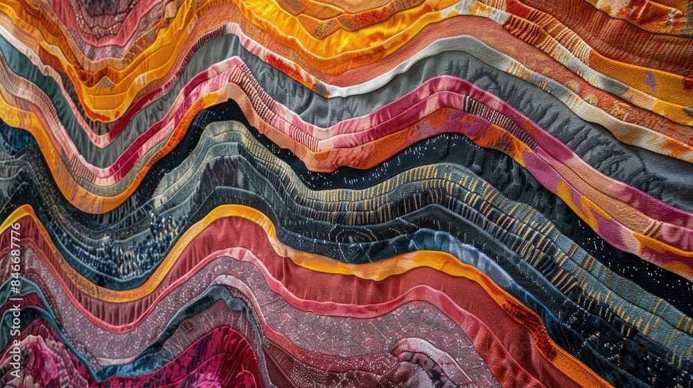 Textile creates a pattern across the entire surface