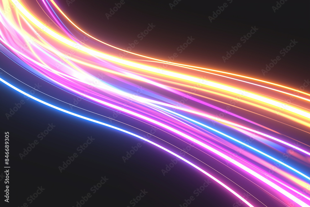 Fototapeta premium abstract colorful background with glowing lines
