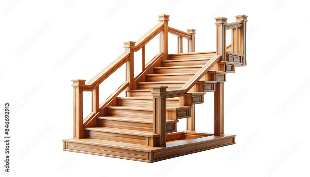 wooden stairs isolated on transparent or white background wooden stairs isolated on transparent or white background