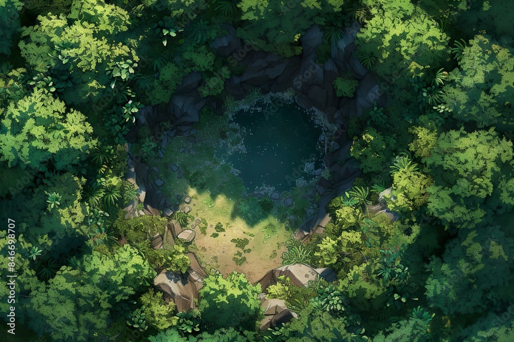 DnD Battlemap Bear Lair Battlemap: Dense forest with old ruins. DnD Battlemap Bear Lair Battlemap: Dense forest with old ruins.