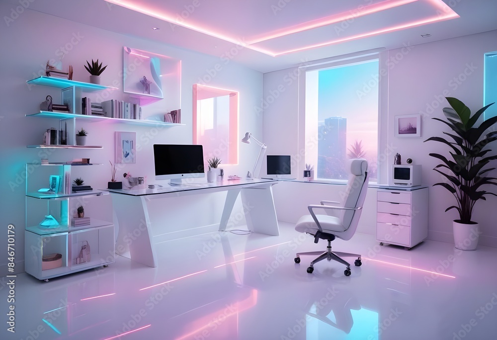 minimalist interior design style futuristic home office sleek furniture state of the art technology minimalist interior design style futuristic home office sleek furniture state of the art technology