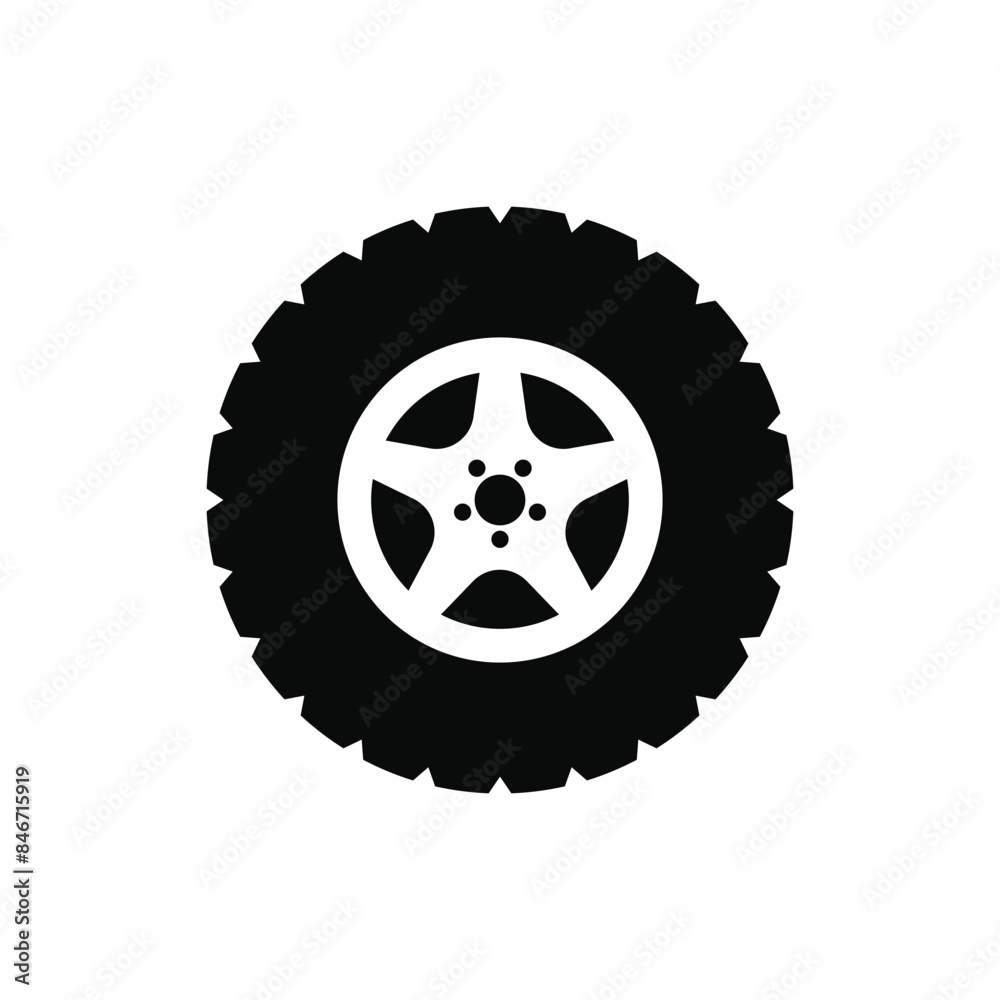Off road car wheel icon. Vector illustration Off road car wheel icon. Vector illustration