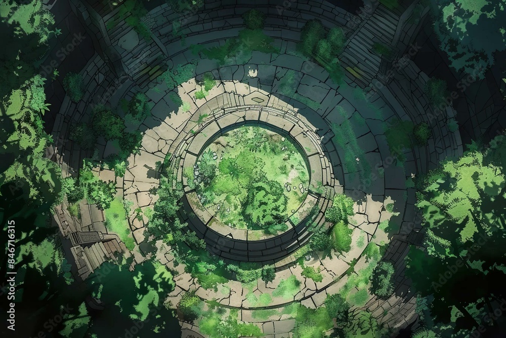 DnD Battlemap Dragons Nest Battlemap: Intricate fantasy map for battles.