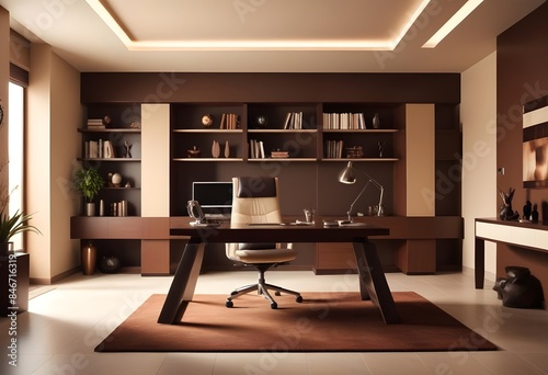 minimalist interior design style futuristic home office sleek furniture state of the art technology