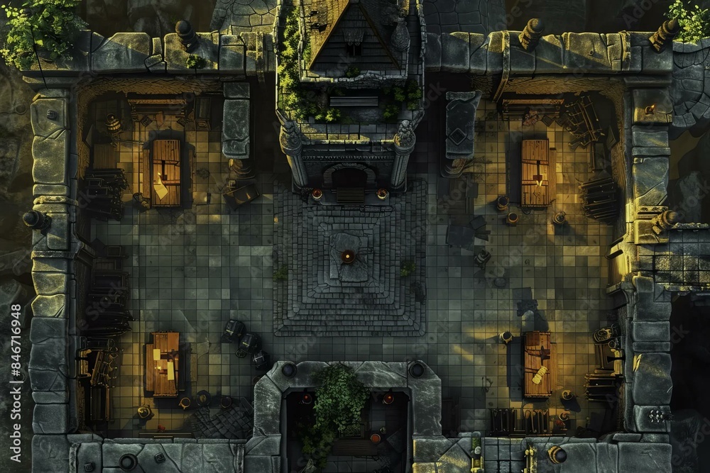 DnD Battlemap Dwarven Hall Battlemap Style - Vibrant underground map for tabletop games. DnD Battlemap Dwarven Hall Battlemap Style - Vibrant underground map for tabletop games.