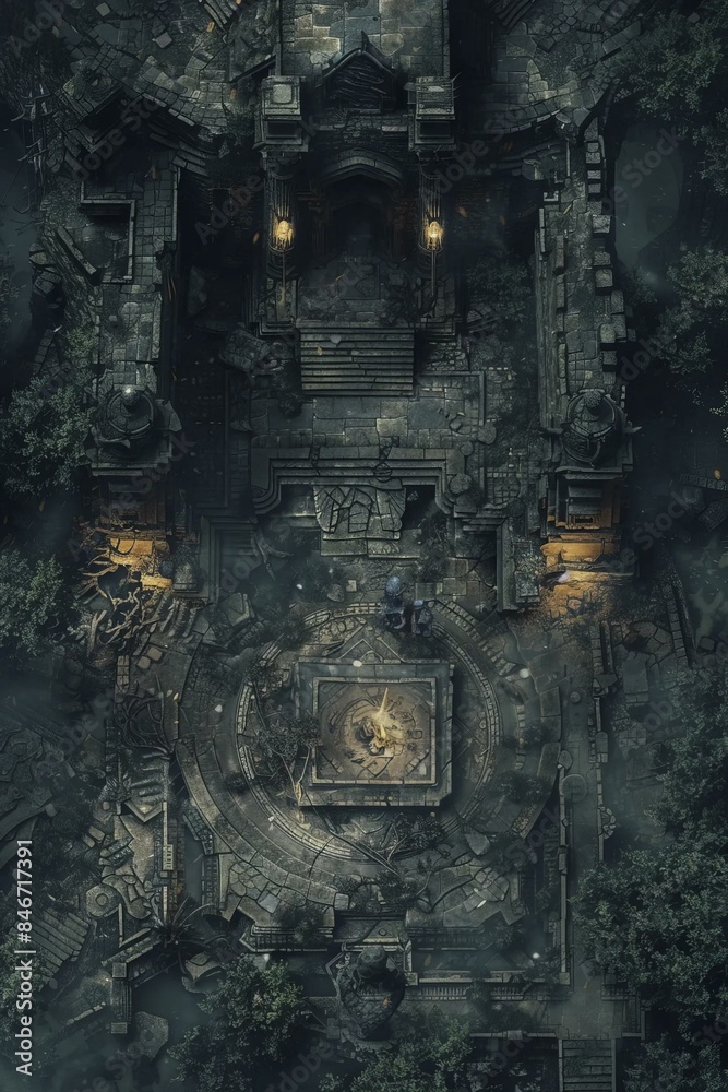 DnD Battlemap Eldritch ruins amidst the ancient. DnD Battlemap Eldritch ruins amidst the ancient.