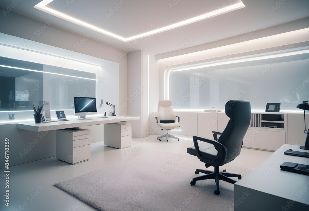 minimalist interior design style futuristic home office sleek furniture state of the art technology minimalist interior design style futuristic home office sleek furniture state of the art technology