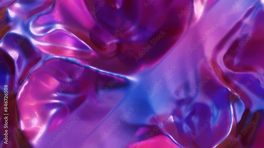 Fondo tecnológico en movimiento. Olas en movimiento lento de color morado.