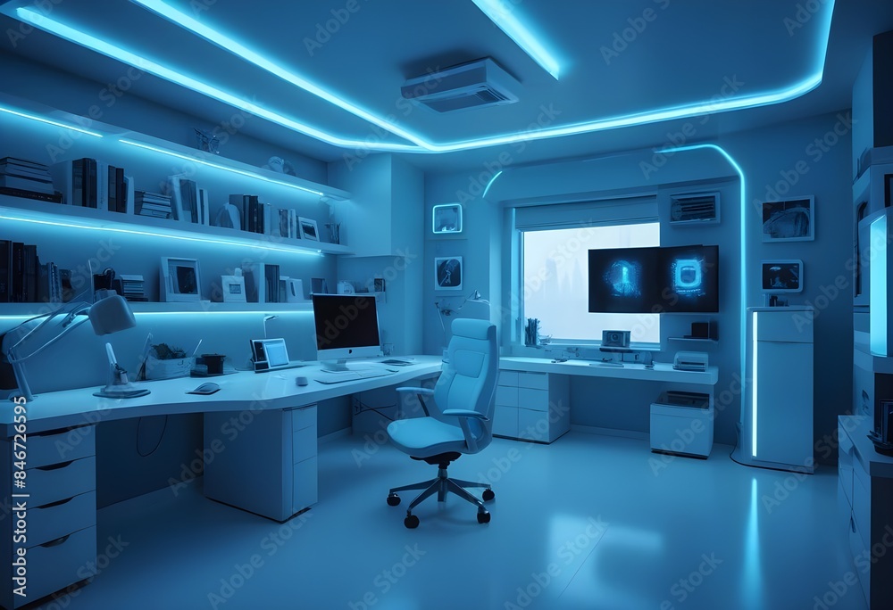 minimalist interior design style futuristic home office sleek furniture state of the art technology minimalist interior design style futuristic home office sleek furniture state of the art technology
