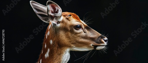 deer, emblem of wildlife, blends into the lush greenery, symbolizing the beauty of nature photo