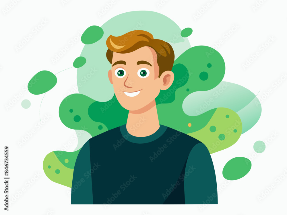 Scandinavian man smiling vector portrait, ideal for character design, social media avatars, and friendly people illustrations Scandinavian man smiling vector portrait, ideal for character design, social media avatars, and friendly people illustrations