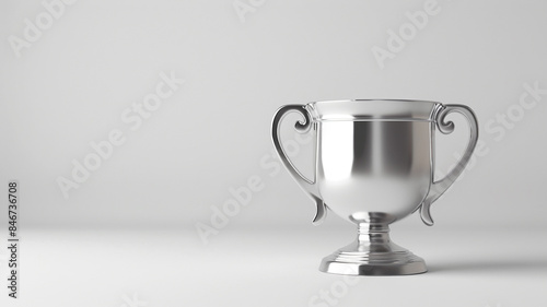 Small silver trophy on white background © sema_srinouljan