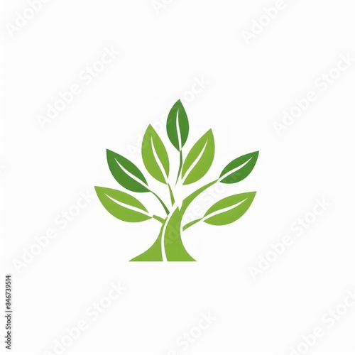 green tree logo design representing nature's growth and environmental sustainability with a modern touch