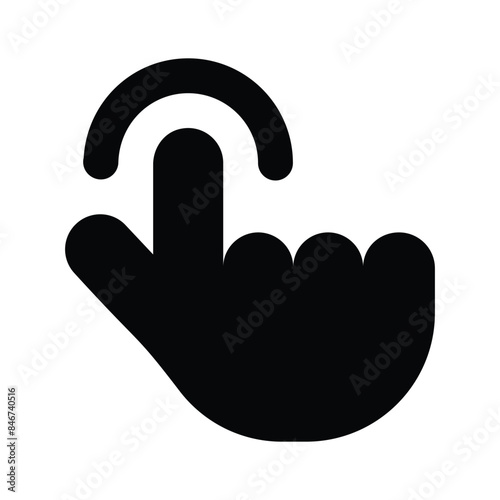 Modern technology, icon of finger tap, editable vector design