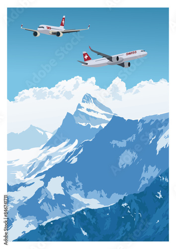 plane in the mountains