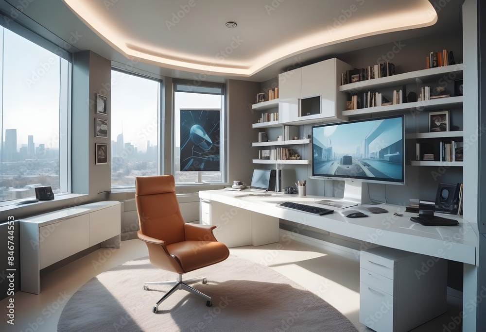 minimalist interior design style futuristic home office sleek furniture state of the art technology minimalist interior design style futuristic home office sleek furniture state of the art technology