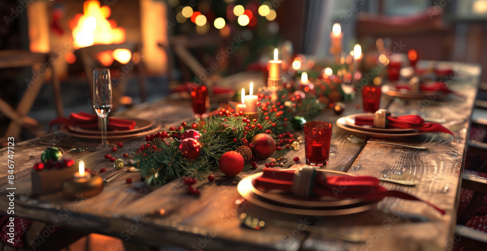 Cozy Evening Christmas Dinner Table Setup Cozy Evening Christmas Dinner Table Setup