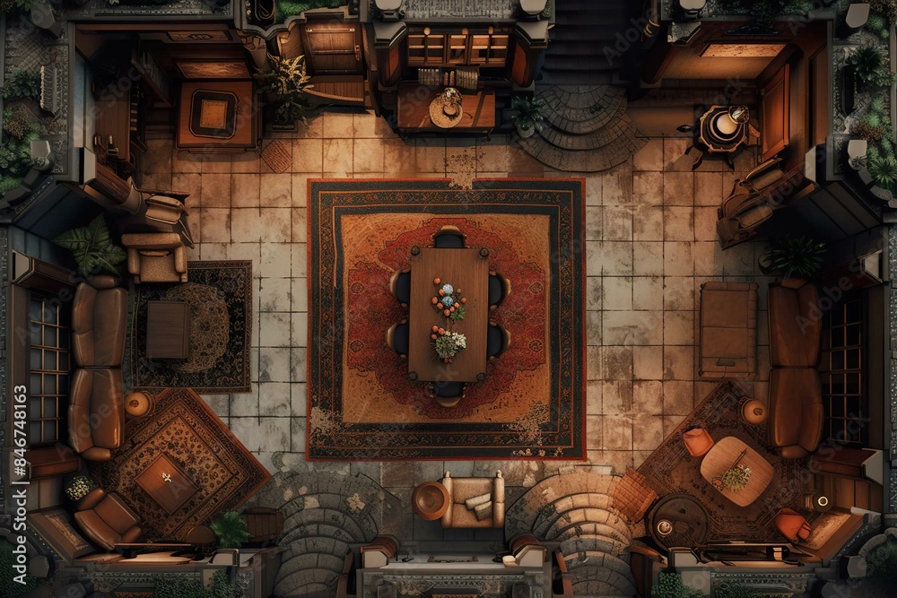 DnD Battlemap Mansion room battlemap for skirmish. DnD Battlemap Mansion room battlemap for skirmish.