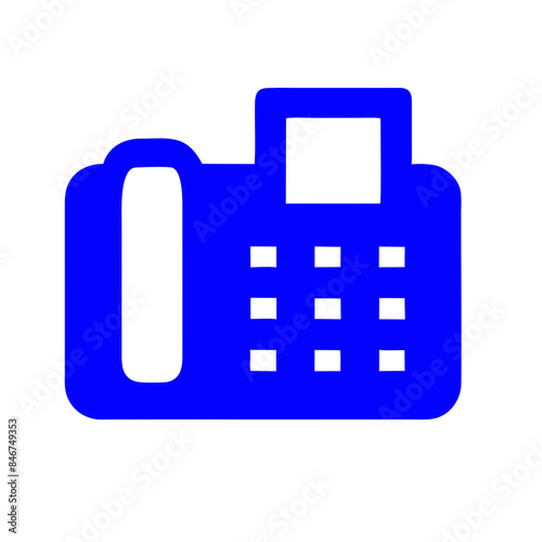 office phone communication telephone fax as a simple single icon logo vector illustration, isolated on transparent background 