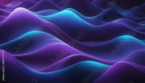 Wallpaper Mural Artistic abstract background with glowing pink and blue dynamic waves, dark futuristic backdrop, great for digital art Torontodigital.ca