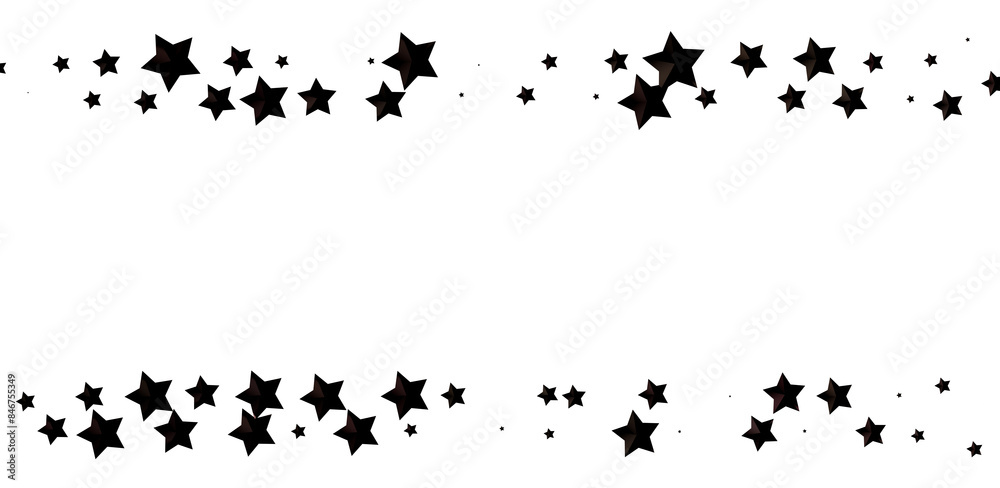 Obraz premium Cascading Christmas Constellations: Brilliant 3D Illustration Showcasing Falling Festive Star Patterns