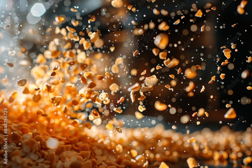 Delicious popcorn falling from the sky