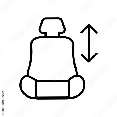 Car Seat Adjustment Icon Ideal for Automotive and Safety Designs